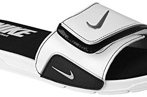 Nike Comfort Slide Mens Active Slide Sandals White/Metallic Silver/Black