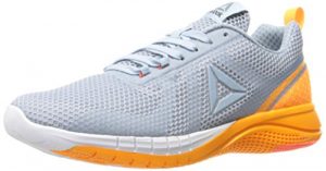 Reebok Women's Print Run 2.0 Shoe, Gable Grey/Fire Spark/White/Pure Silver, 8.5 M US