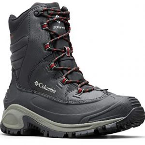 Columbia Men's Bugaboot III Mid Calf Boot, Black, Bright red