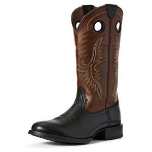 Ariat Men's Sport Big Hoss Western Boot, Black Carbon/Mayan Brown, 13D