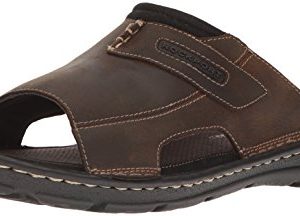 Rockport Men's Darwyn Slide Sandal, Brown Ii Leather