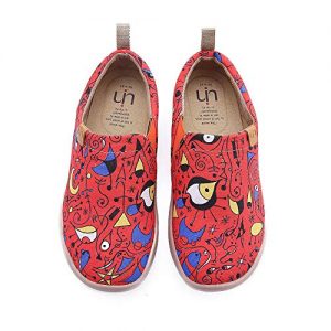 UIN Women's Red Fire Casual Canvas Slip-on Shoes Red