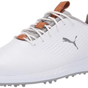 PUMA Golf Men's Ignite Pwradapt Leather Golf Shoe, White