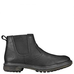 Timberland Men's Logan Bay Chelsea Boot, Black Full Grain Leather