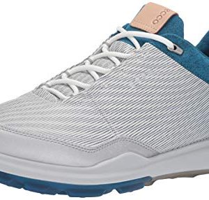 ECCO Men's Biom Hybrid 3 Gore-Tex Golf Shoe, White/Olympian Blue