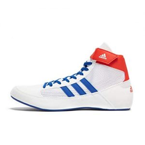 adidas Havoc Mens Adult Wrestling Trainer Shoe Boot White/Blue/Red