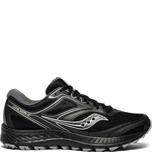 Saucony Men's VERSAFOAM Cohesion TR12 Trail Running Shoe, Black/Grey, 13 M US
