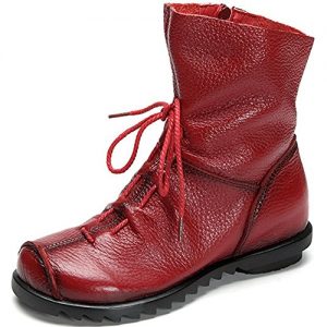Women's Genuine Leather Casual Soft Flat Boots