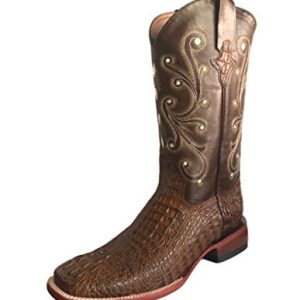 Ferrini Men's Print Crocodile S-Toe Western Boot,Sport Rust