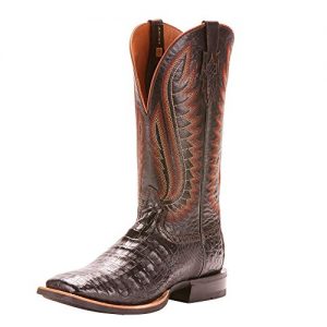 ARIAT Men's Double Down Western Boot Black Caiman Belly