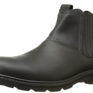 Skechers Men's Blaine - Orsen Black Slip-On Boots with Oiled Leather Upper and Cushioned Footbed 