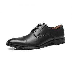 La Milano Mens Leather Updated Classic Cap Toe Oxfords Lace Dress Shoes