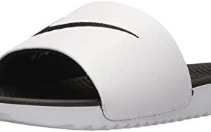 Nike Men's Kawa Slide Sandal, White/Black