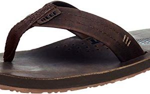 Reef Men's Leather Sandals Draftsmen | Bottle Opener Flip Flops for Men