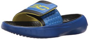 Under Armour Boys' Curry 4 Slides Sandal, Team Royal