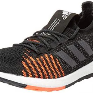 adidas Unisex-Kid's PulseBOOST HD Running Shoe, Black/Grey/Solar Red