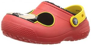 Crocs Unisex Fun Lab Lined Mickey Mouse Clog, Flame