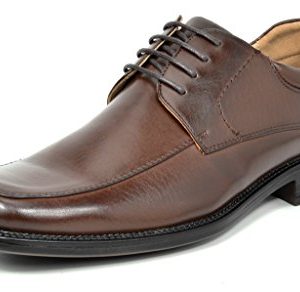 Bruno Marc Men's Dark Brown Square Toe Classic Business Dress Shoes