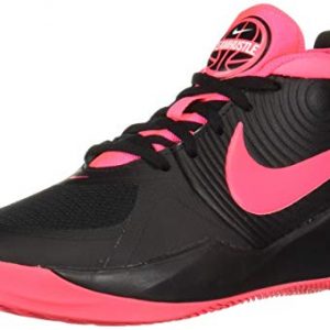 Nike Unisex-Kid's Team Hustle D 9 (GS) Sneaker, Black/Racer Pink