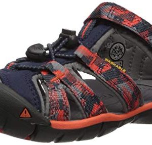 KEEN Unisex Seacamp II CNX Sandal, Dress Blues/Spicy Orange