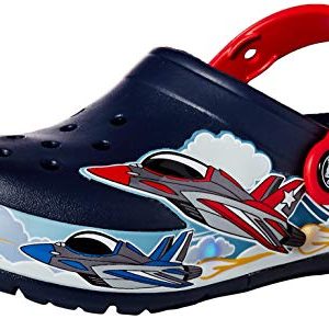 Crocs Boys and Girls Jets Band Light Up Clog, navy