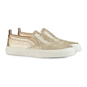 Gucci Women's Metallic Leather Slip-on Sneaker