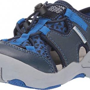 Geox Boys' Kyle 13 Play Slip ON Closed Toe Sandal Sport, Light blu