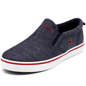 Nautica Kid's Akeley Youth Slip-On Casual Shoe Canvas Sneaker