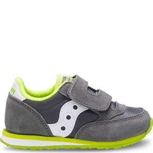 Saucony Boys' Baby Jazz HL Sneaker, Grey/White