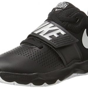 Nike Boys' Team Hustle D 8 (GS) Basketball Shoe, Black/Metallic Silver