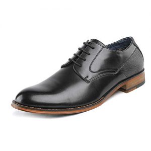 Men’s Formal Oxford Dress Shoes with wooden heel and lace-up design