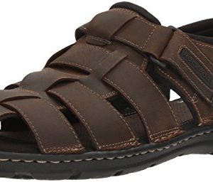 Rockport Men's Darwyn Fishermen Sandal, Brown Ii Leather