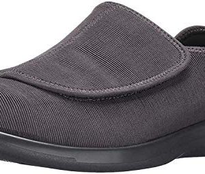 Propet Men's Cush N Foot Slipper, Slate Corduroy