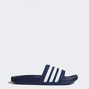 Adidas Men's Adilette Comfort Sandal featuring Cloudfoam Plus footbed, EVA outsole, and classic contrast 3-Stripes design, offering ultimate comfort and style for casual wear