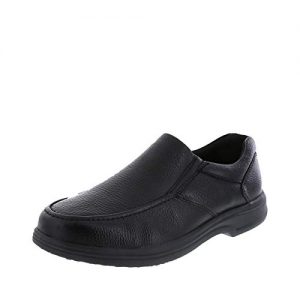 safeTstep Slip Resistant Men's Black Men's Comfort Moc Slip-On