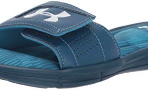 Under Armour Boys' Ignite Fleet V Slide Sandal, Petrol Blue