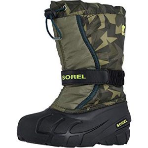 Sorel Kids Boy's Flurry Print (Toddler/Little Kid/Big Kid) Hiker Green/Black