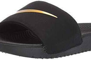 Nike Boys' Kawa Slide (GS/PS) Sandal, Black/Metallic Gold