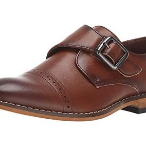 STACY ADAMS Boys' Desmond Cap-Toe Monk Strap Loafer