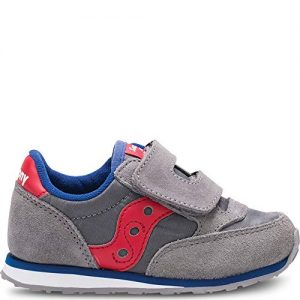 Saucony Boys' Baby Jazz HL Sneaker, Grey/Red