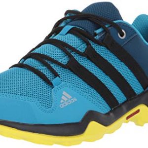 adidas outdoor Terrex Kids Hiking Shoe Boot, Cyan/Black/Shock Yellow