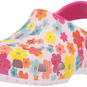 Crocs Kids' Classic Seasonal Graphic Floral Clog, Barely Pink
