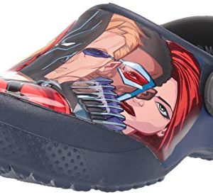 Crocs Boys and Girls Marvel Multi Clog, Navy