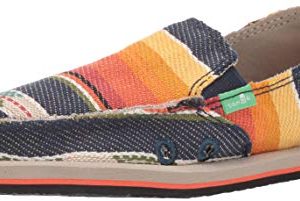 Sanuk Kids Boys' Lil Donny Funk Loafer Flat, Navy Multi Blanket