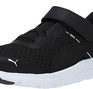 PUMA Unisex Flex Essential Velcro Sneaker, black-black