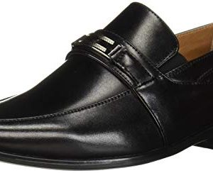 STACY ADAMS Unisex Shaw Moc Toe Bit Slip On Penny Loafer Black