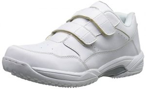 ADTEC Men's White Velco Work Shoe - Slip Resistant, Breathable