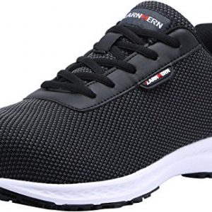 LARNMERN Steel Toe Shoes Men, Work Safety Sneakers Reflective Strip
