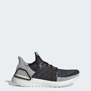 adidas Men's Ultraboost 19 Running Shoe, black/grey six/shock cyan
