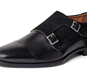 Carlos Santana Davis Men's Designer Double Strap Monk Dress Shoes